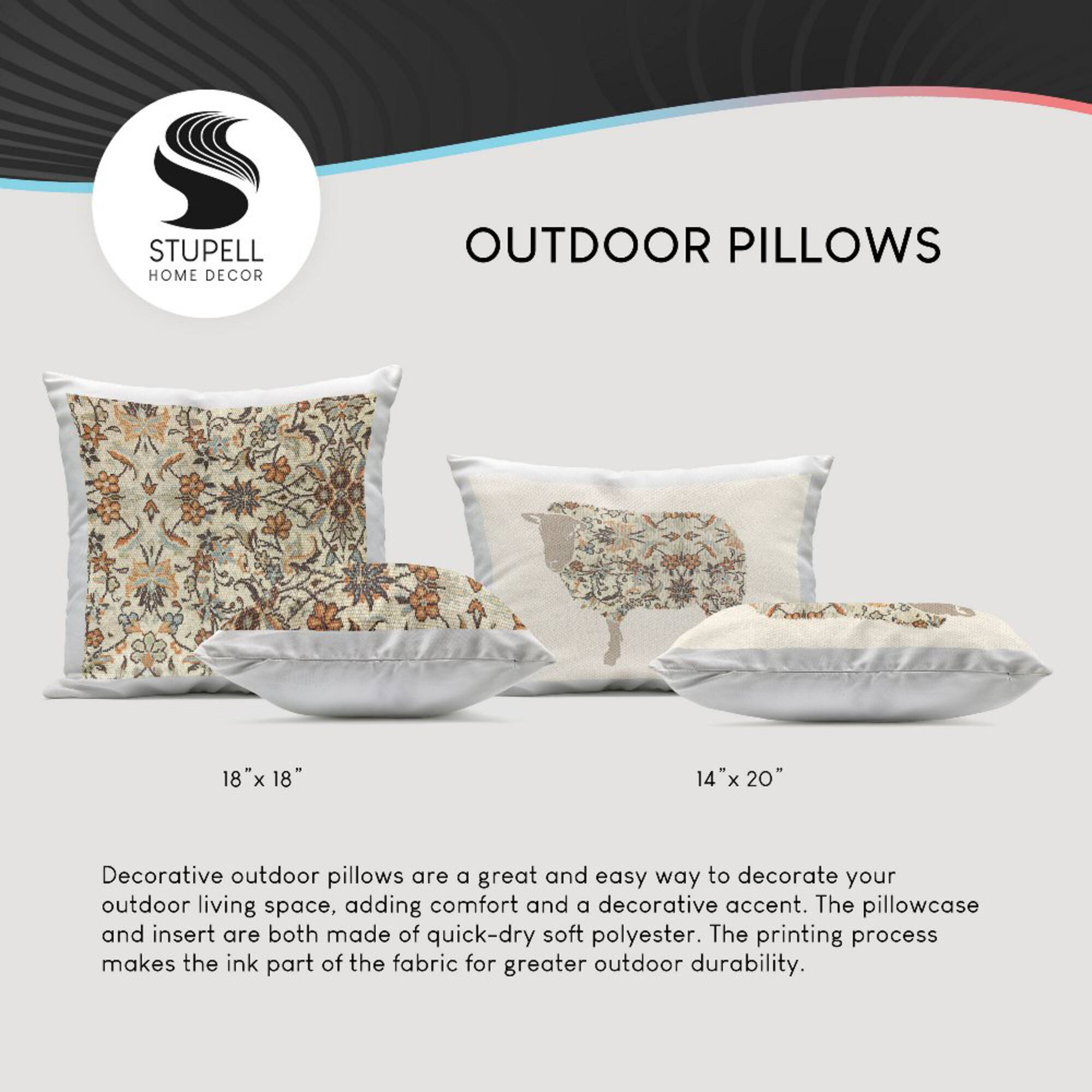 Stupell Industries Spring Chicks with Daffodil Outdoor Printed Pillow